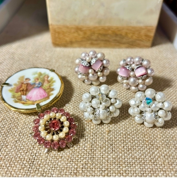 Vintage Earring and Brooch Bundle | Japan | Limoges - Picture 2 of 14